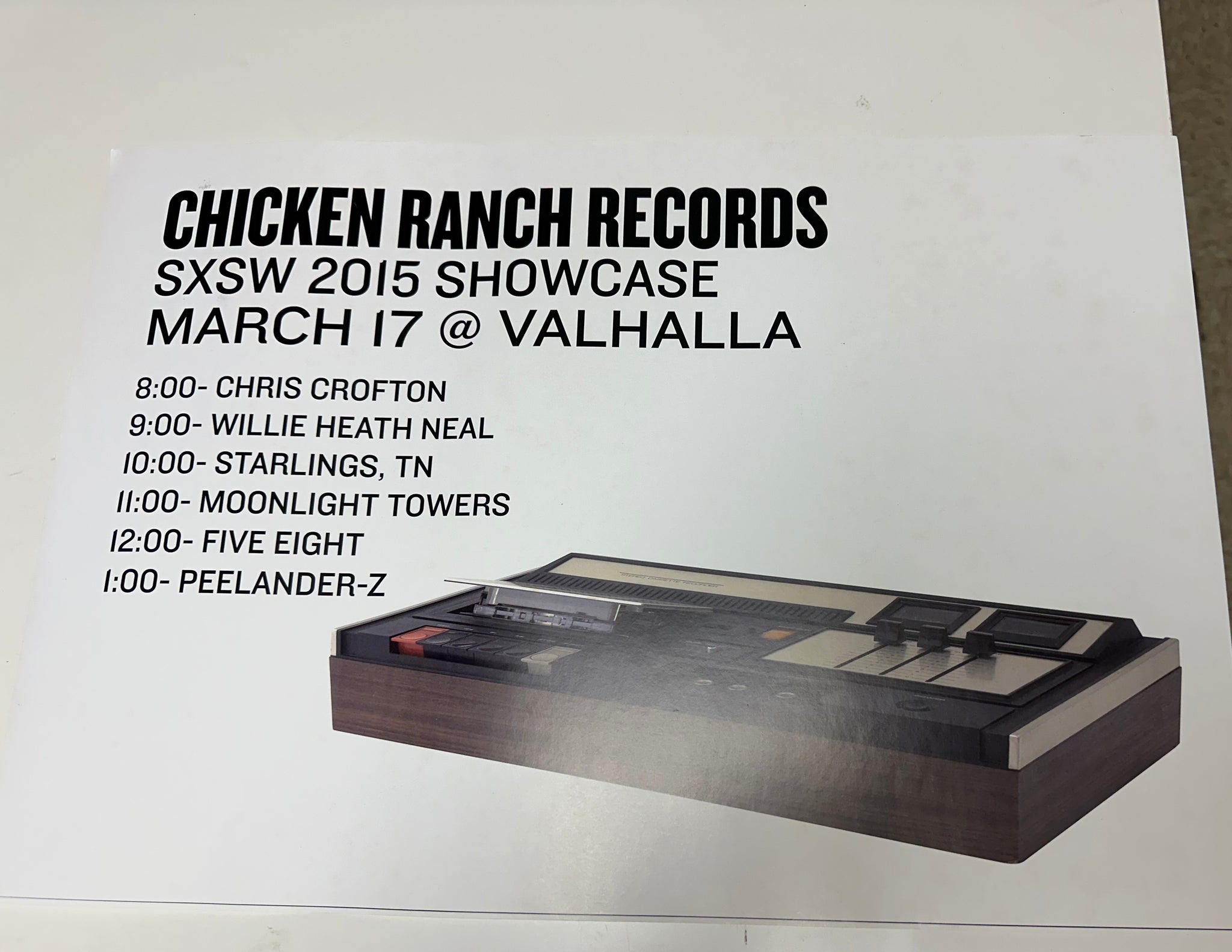 Chicken Ranch SXSW 2015 Showcase Poster