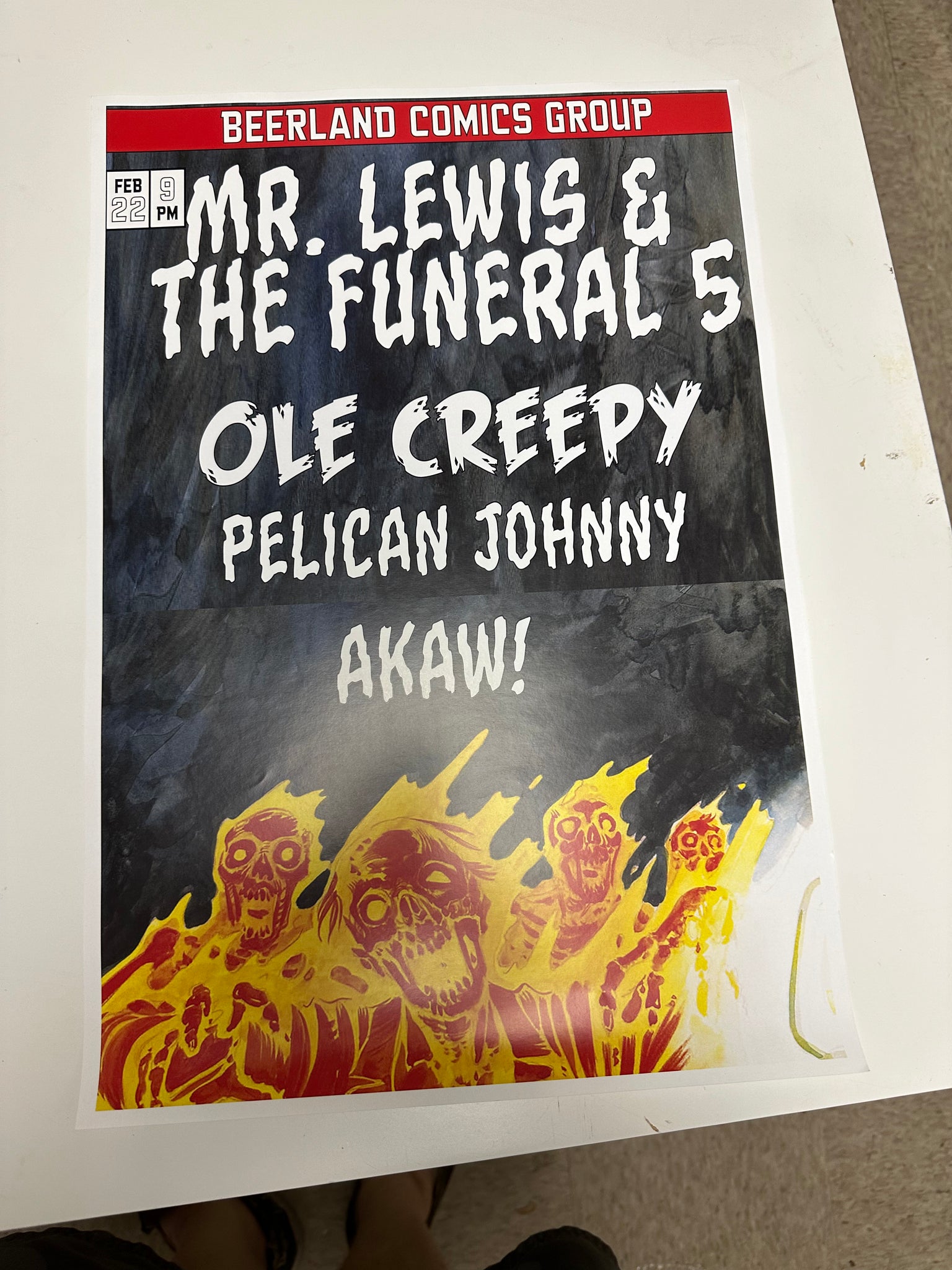 Mr. Lewis & The Funeral 5 @ Beerland Poster