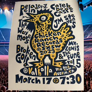 Chicken Ranch SXSW 2023 Poster by Peelander Yellow